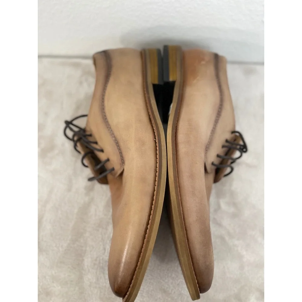 Joseph Abboud Mens Tan Leather Derby Dress Shoes 40G4W00015 Size 8.5